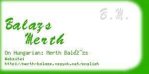 balazs merth business card